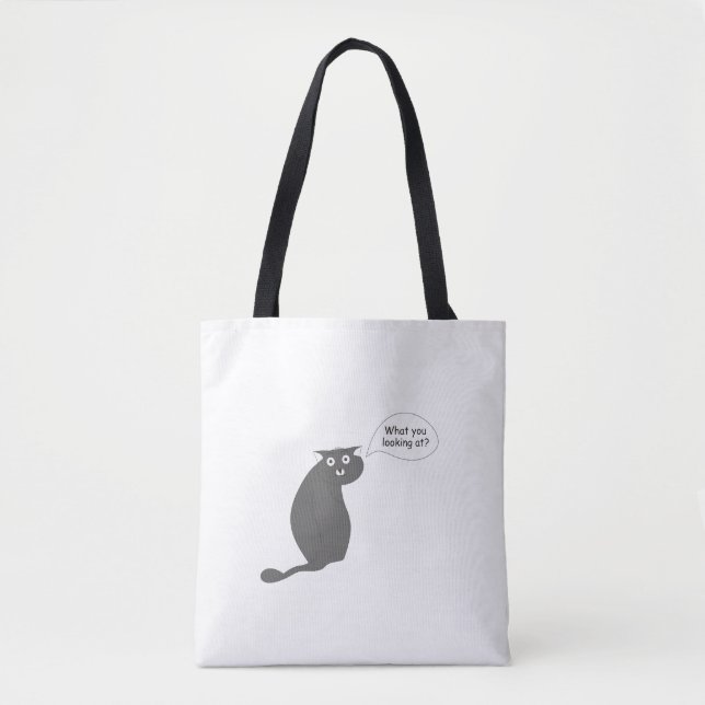 Bolsa Tote gato curioso (Frente)