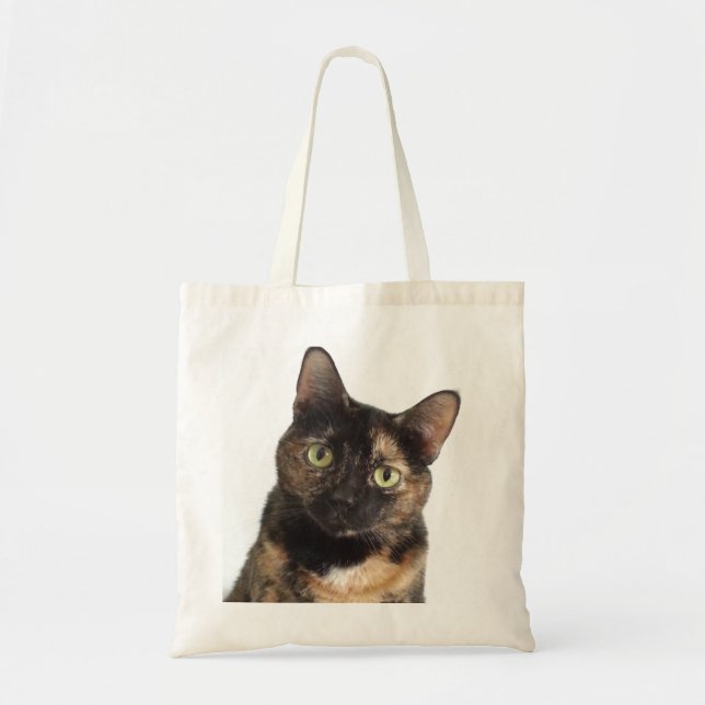 Bolsa Tote Gato da concha de tartaruga (Frente)