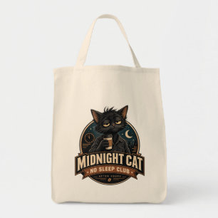 Bolsa Tote Gato da Meia-Noite Clube Sem Sono Café Gato Preto