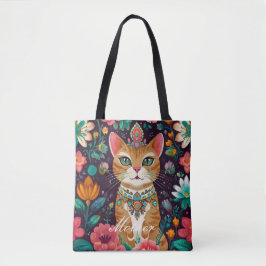 Bolsa Tote Gato de Bejeweled Crowned