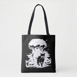 Bolsa Tote Gato de besta com óculos de sol que se afasta do