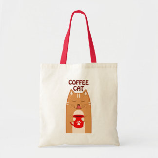 Bolsa Tote Gato de café |