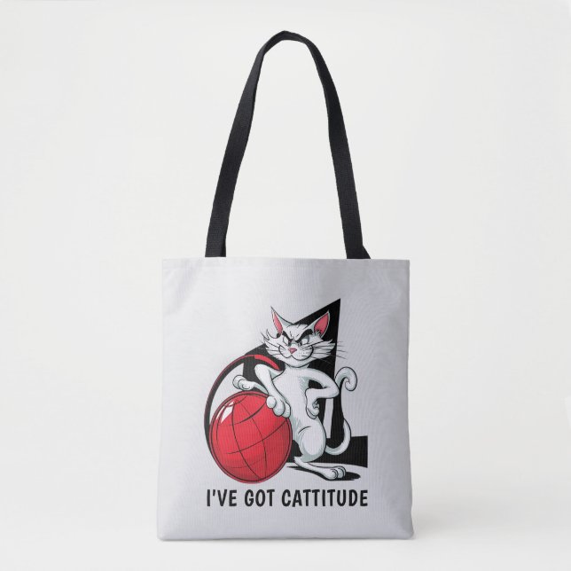 Bolsa Tote Gato de Captura Engraçado (Frente)