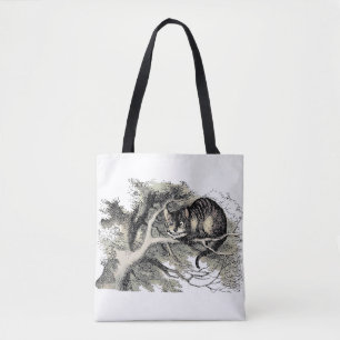 Bolsa Tote Gato de Cheshire Alice Mundo das Maravilhas Clássi