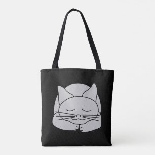 Bolsa Tote Gato de Cinza Dormindo