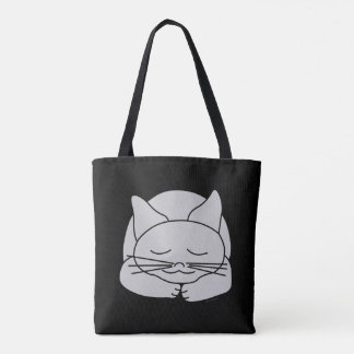 Bolsa Tote Gato de Cinza Dormindo