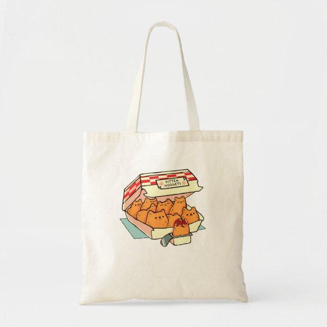 Bolsa Tote Gato de Comida Rápida de Kitten Nuggets (Frente)