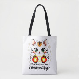 Bolsa Tote Gato de Desenho Animado Elegante - Ano Novo Lunar