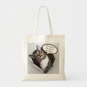 Bolsa Tote Gato de Interrupção Engraçado Personalizado