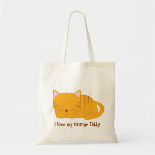 Bolsa Tote Gato de laranja dormente