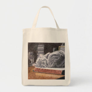 Bolsa Tote Gato de Livraria