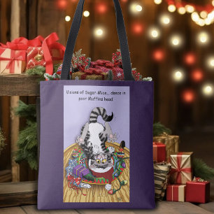 Bolsa Tote Gato de Natal