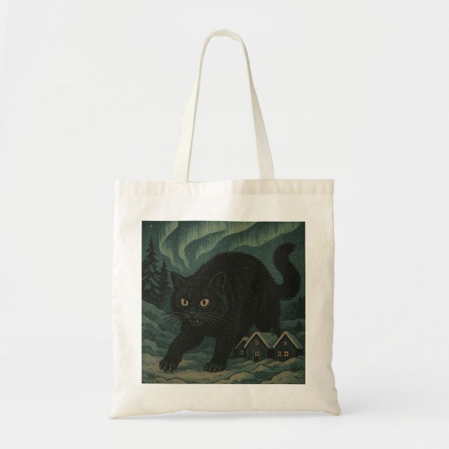 Bolsa Tote Gato de Natal Yule islandês (Frente)