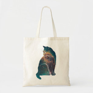 Bolsa Tote Gato de Nebula do Espaço