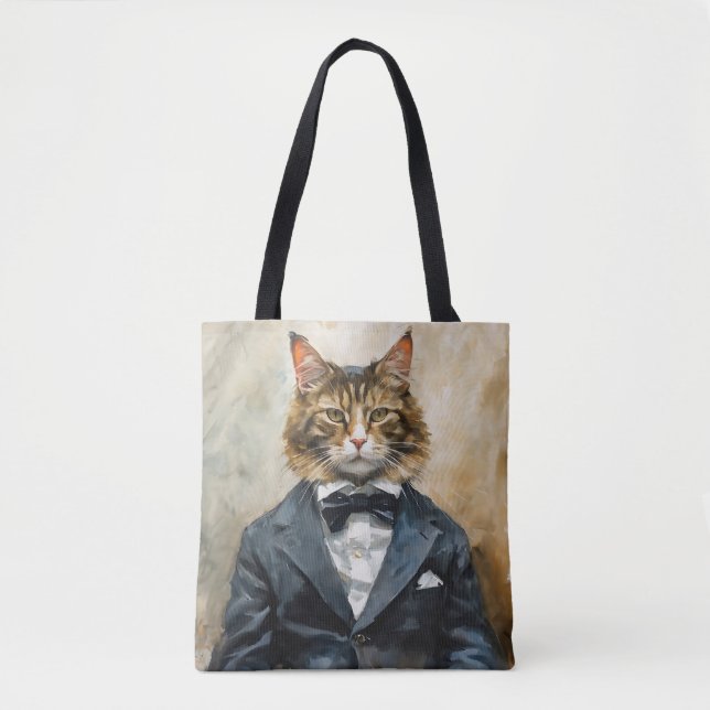 Bolsa Tote Gato de Terno (Frente)