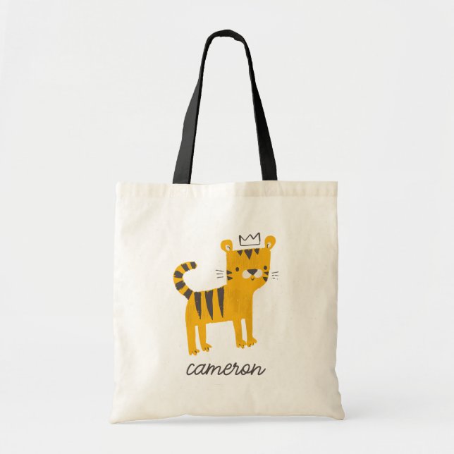 Bolsa Tote Gato de Tigre Selvagem (Frente)