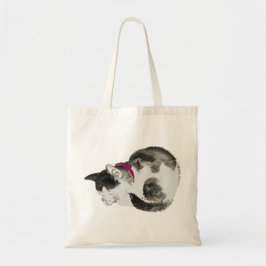 Bolsa Tote Gato de toalha dormindo