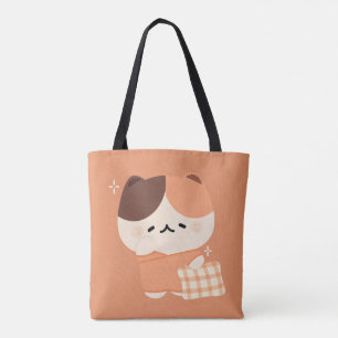 Bolsa Tote Gato de Torta com Sono Bonito