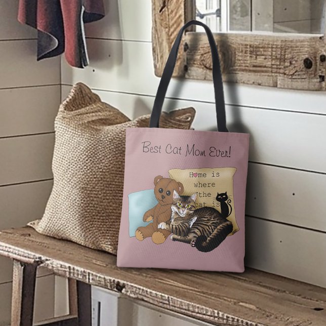 Bolsa Tote Gato dia de as mães (Criador carregado)