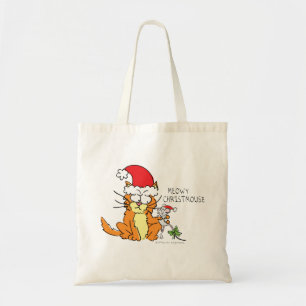 Bolsa Tote Gato divertido Natal desenho animado Rato fofo