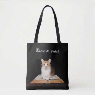 Bolsa Tote Gato do gatinho com livros