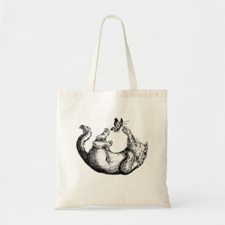 Bolsa Tote Gato e borboleta