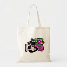 Bolsa Tote Gato e flores da primavera