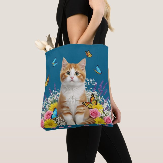Bolsa Tote Gato e Saco de Borboleta (Close Up)