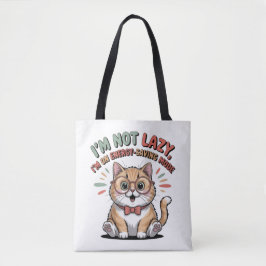 Bolsa Tote Gato em Modo de Economia de Energia