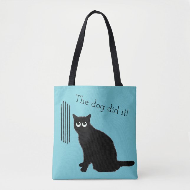 Bolsa Tote Gato Engraçado Amantes De Saco (Frente)