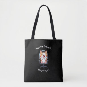 Bolsa Tote Gato Engraçado Freak'n Meow Out
