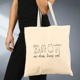 Bolsa Tote Gato Engraçado Un Deux Trois