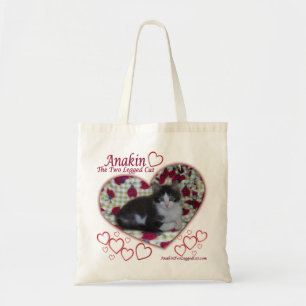Bolsa Tote Gato equipado com pernas de Anakin dois, coraçõe