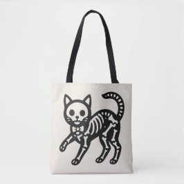 Bolsa Tote Gato Esqueleto Fofo