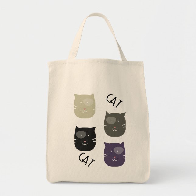 Bolsa Tote Gato Fofo com Manchas Caprichoso (Frente)