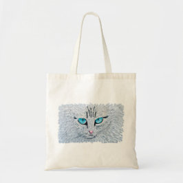 Bolsa Tote Gato Fofo de Olhos Azuis