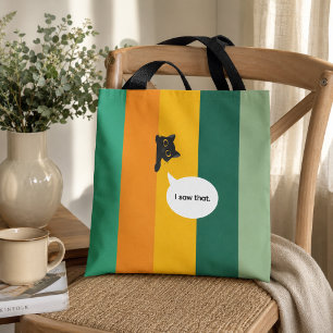 Bolsa Tote Gato Fofo Espiando Presente Divertido para Amantes
