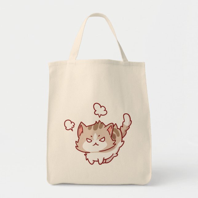 Bolsa Tote Gato fofo frustrado | os gatos amam design, mas ag (Frente)