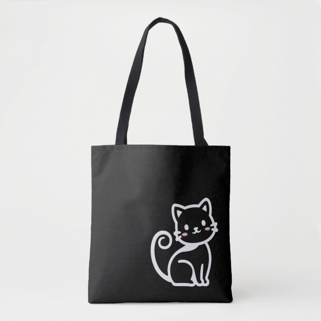 Bolsa Tote Gato Fofo Simples (Frente)