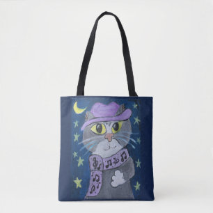 Bolsa Tote Gato Folk Art Jazz