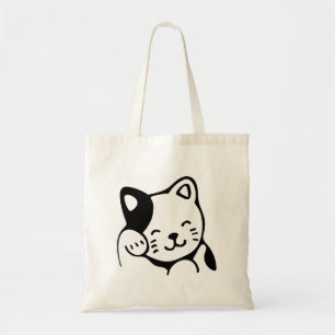 Bolsa Tote Gato Gatinho Branco e Preto, Alô