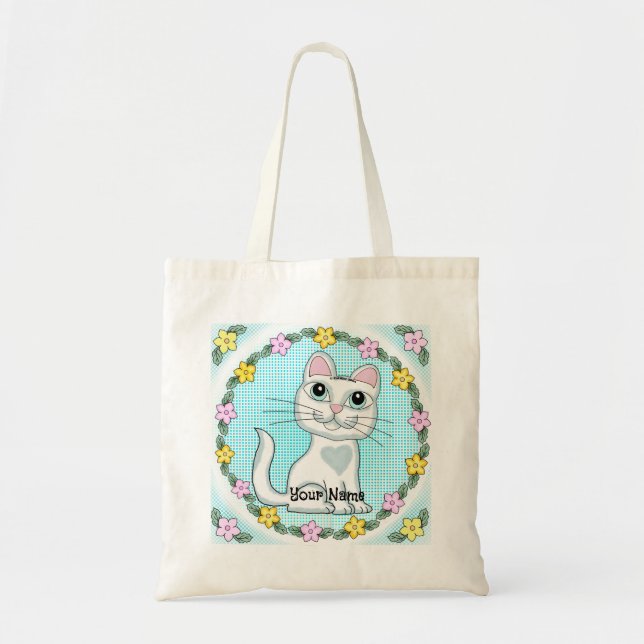 Bolsa Tote Gato Gatinho de Olho Grande  (Frente)
