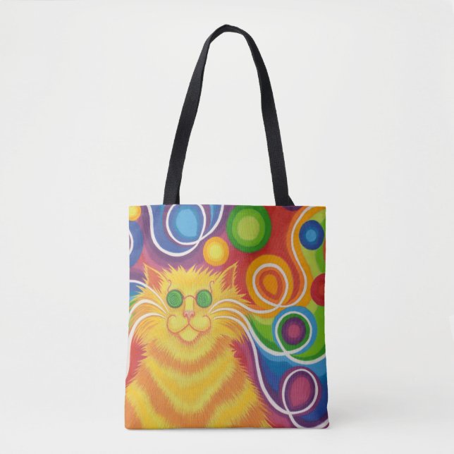 Bolsa Tote Gato-gato-delic por todo o saco (Frente)