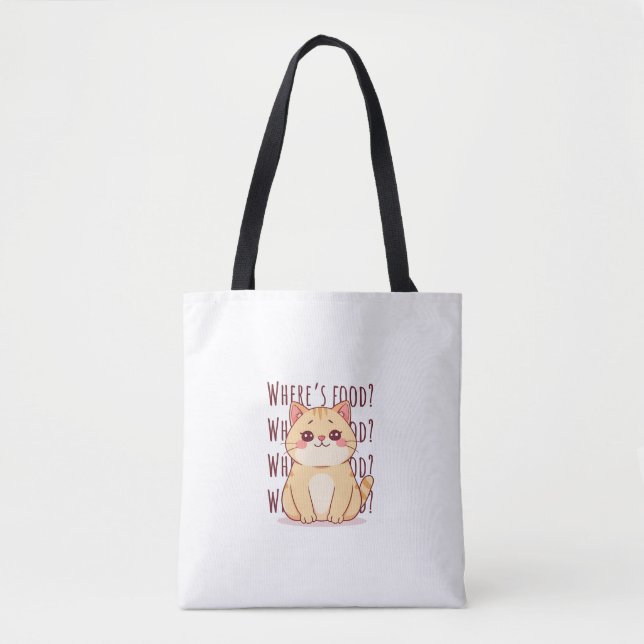 Bolsa Tote Gato Gengibre Faminto  (Frente)