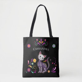 Bolsa Tote Gato Grito com Flores Coloridas