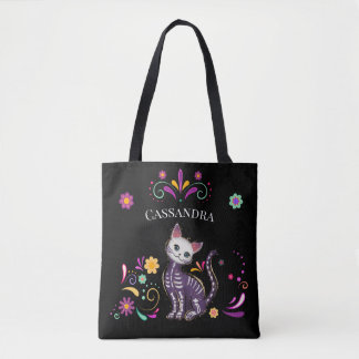 Bolsa Tote Gato Grito com Flores Coloridas