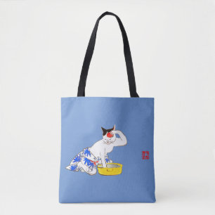 Bolsa Tote Gato Japonês Humoroso - Balança I