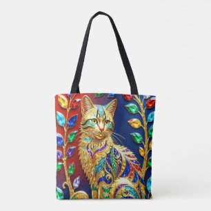 Bolsa Tote Gato Joia Tote, Regal – Arte de Luxo Multicolor