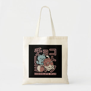 Bolsa Tote Gato Kawaii com Leite de Chocolate – Arte Pop Japo
