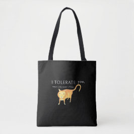 Bolsa Tote Gato Laranja Apático Tolerante